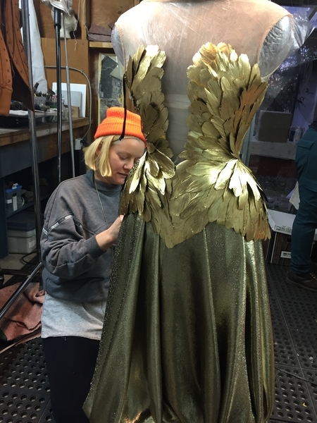 Gold leaf feathers for Chilling Adventures of Sabrina